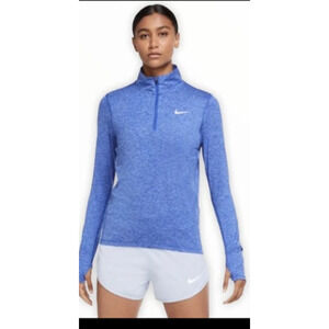 Nike Womens Element 1/2 Zip Running Top Blue Size M 6-10